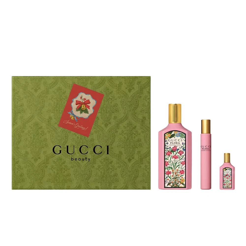 Set Gucci Flora Gorgeous Gardenia Eau de Parfum 3pcs ( EDP 100ml & EDP 5ml & Roller-Ball 7.4ml )